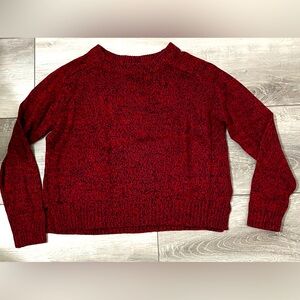 H & M divided red and navy sweater size small
